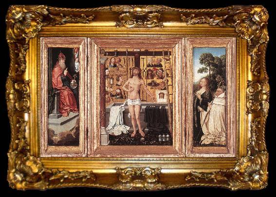 framed  WEYDEN, Goossen van der Triptych of Abbot Antonius Tsgrooten, ta009-2